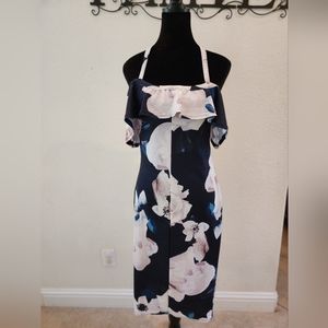 Cold Shoulder Floral Dress size M